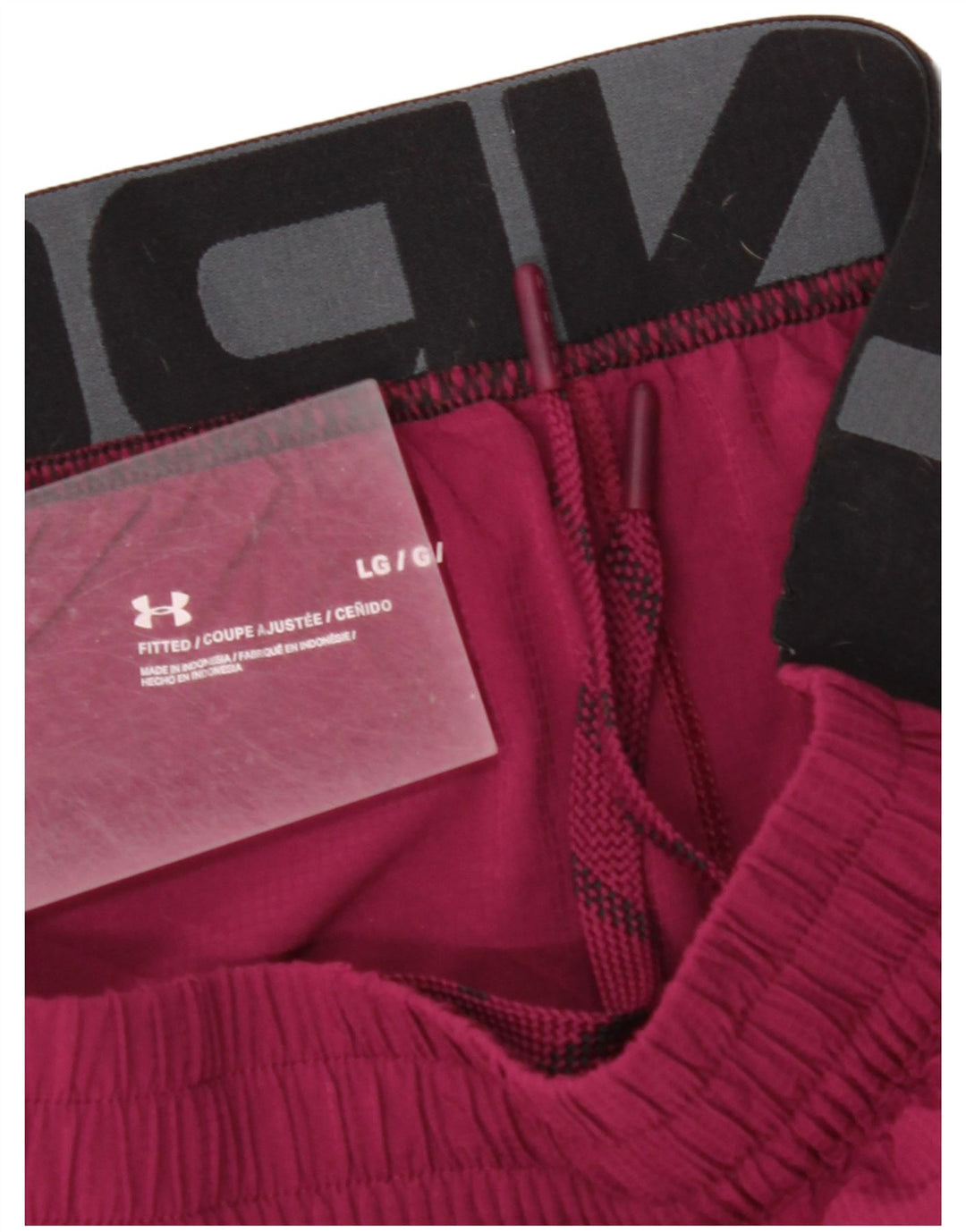 Shorts esportivos gráficos masculinos UNDER ARMOUR grandes Borgonha