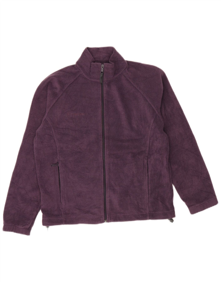 Jaqueta de lã superdimensionada feminina COLUMBIA Reino Unido 16 grande poliéster roxo