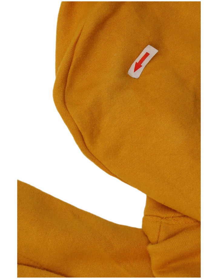 Zara Womens Oversized Hoodie Jumper UK 10 Pequeno Poliéster Amarelo