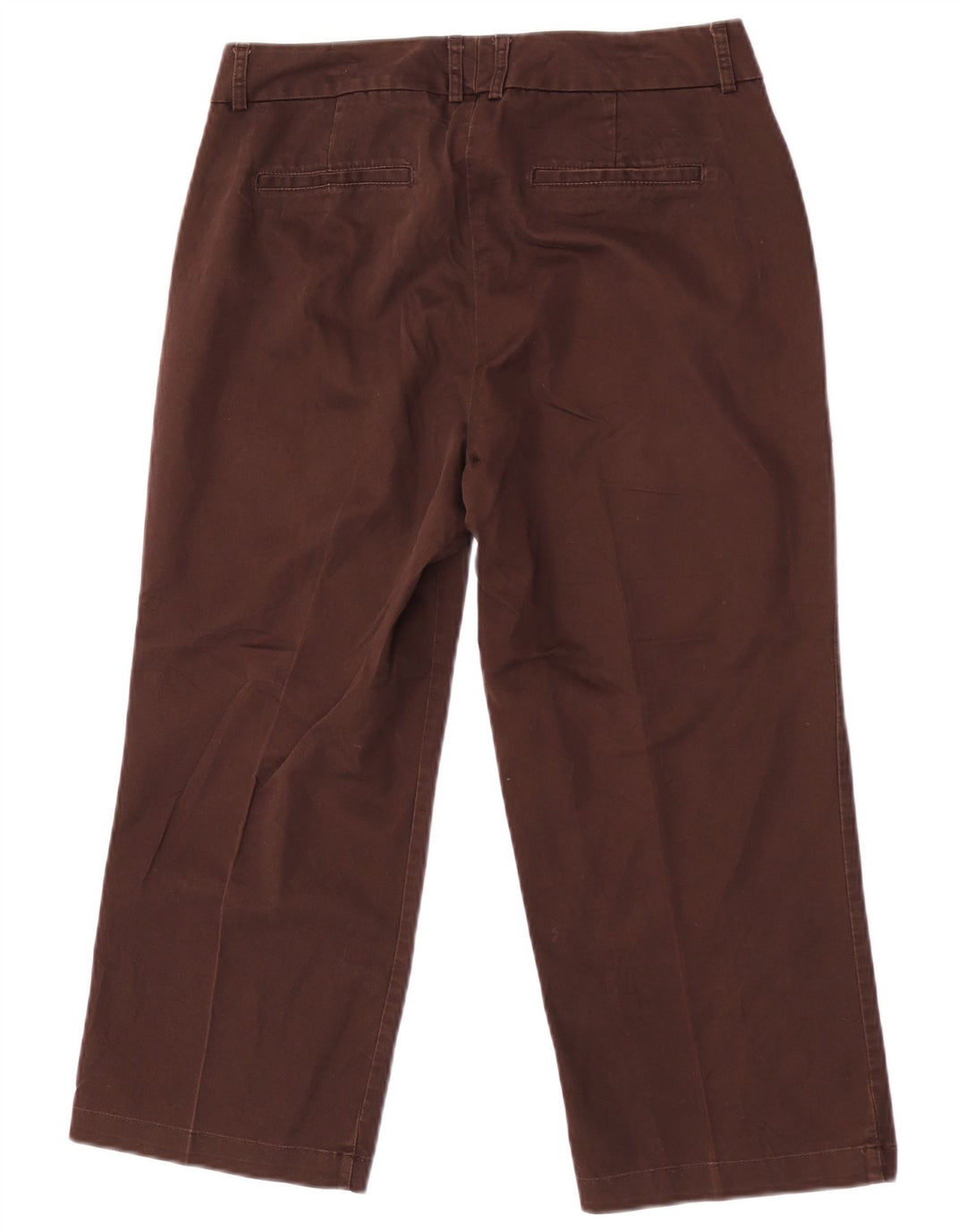 Calça capri feminina Dockers cintura média curvilínea EUA 6 médio W30 L22 marrom