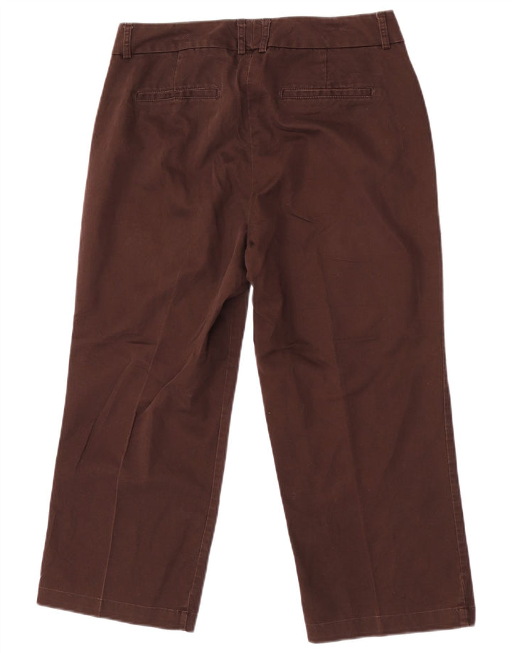 Calça capri feminina Dockers cintura média curvilínea EUA 6 médio W30 L22 marrom