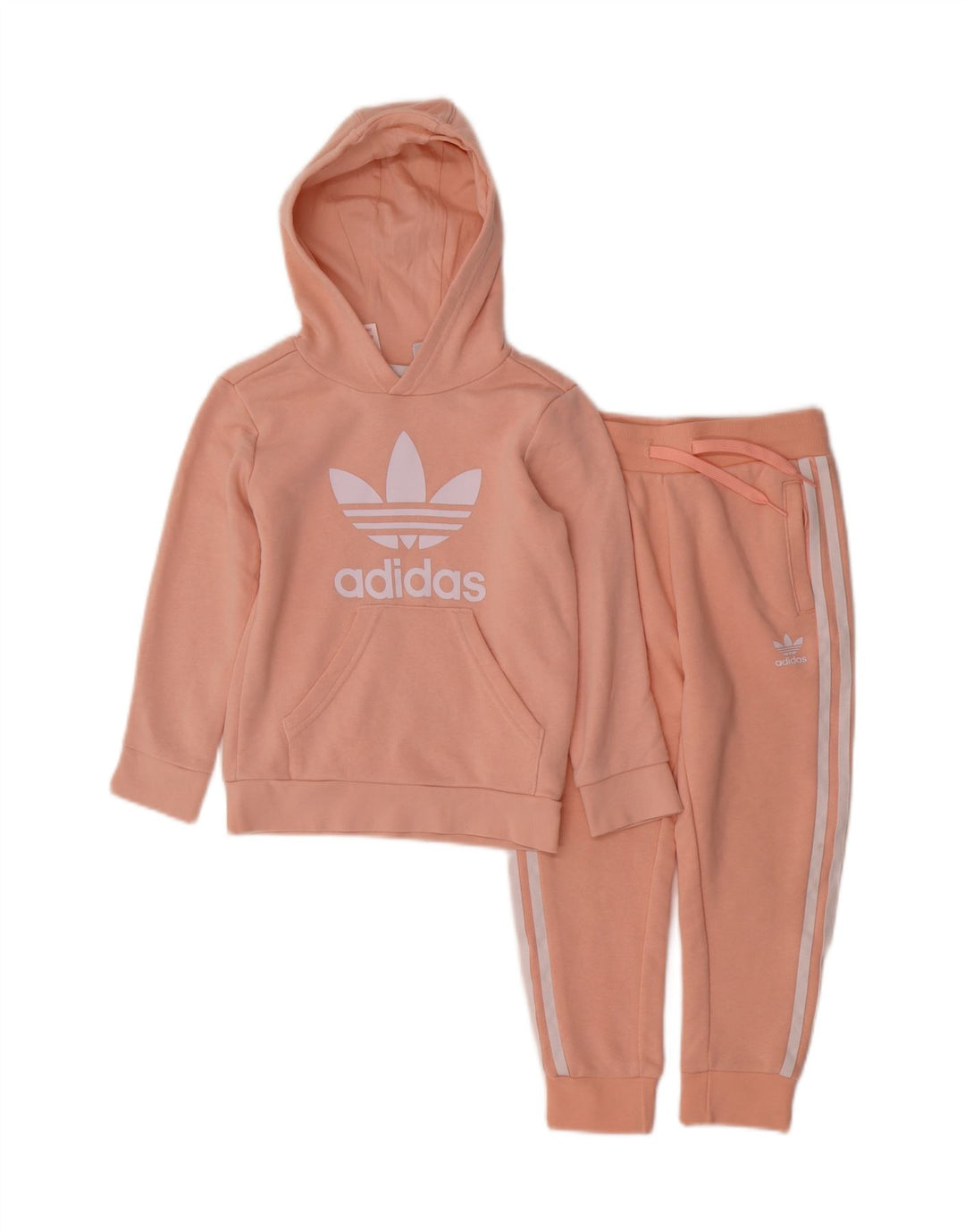 ADIDAS Meninas Graphic Full Tracksuit 5-6 Anos Rosa Algodão