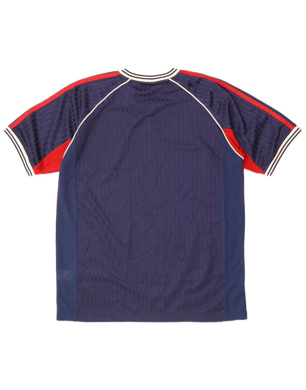 Camiseta masculina Lotto Top Médio Azul Marinho Colorblock Poliéster