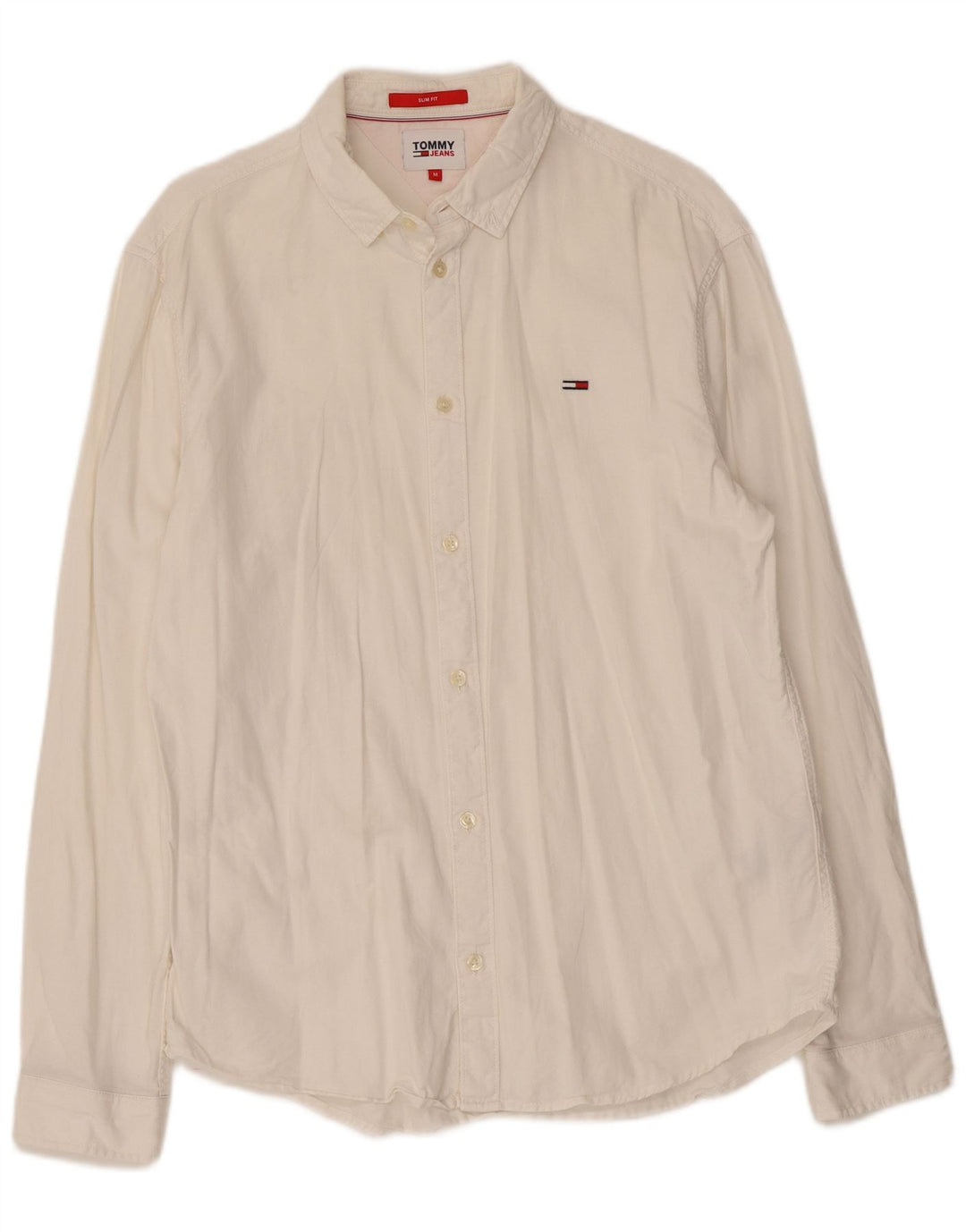 Camisa masculina TOMMY HILFIGER slim fit médio algodão branco