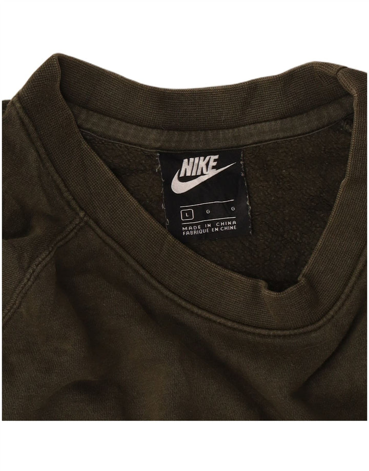 Moletom gráfico masculino Nike Jumper grande cáqui colorblock