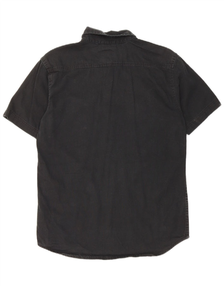Camisa masculina de manga curta Levi's pequena preta de algodão