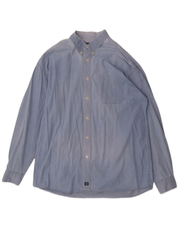 Camisa masculina Dockers XL azul algodão