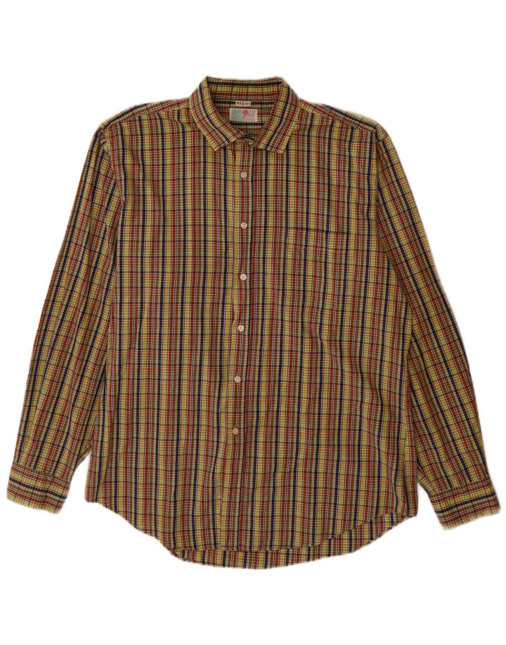 Camisa masculina balão tamanho 43 17 XL algodão xadrez multicolorido