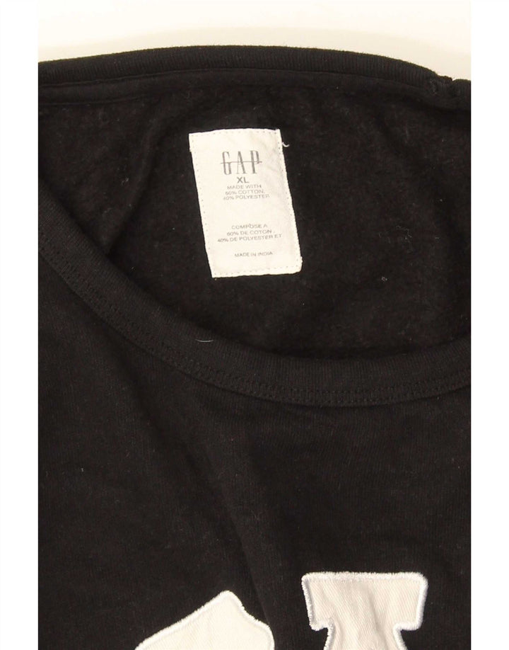 Moletom gráfico masculino Gap Jumper XL preto algodão