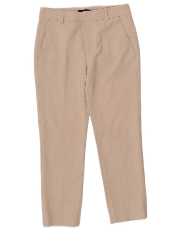 Zara Calça Chino Feminina Crop Slim XS W24 L25 Algodão Bege