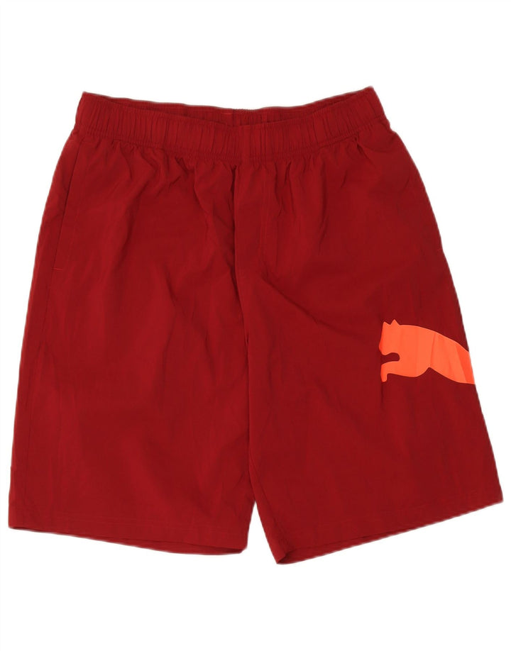 Puma Mens Graphic Sport Shorts Grande Borgonha Poliéster