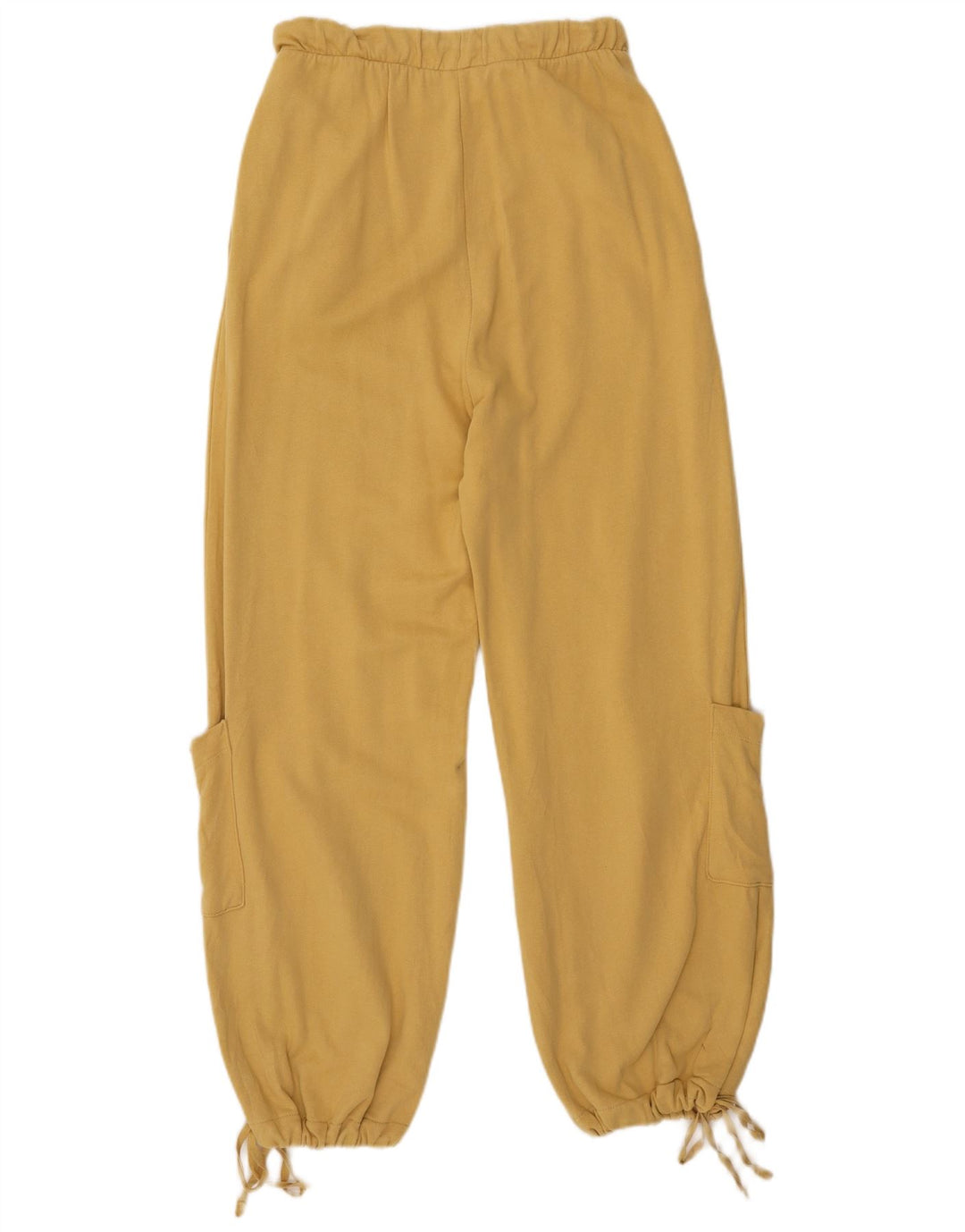 Calça de treino feminina ZARA Joggers UK 12 algodão amarelo médio