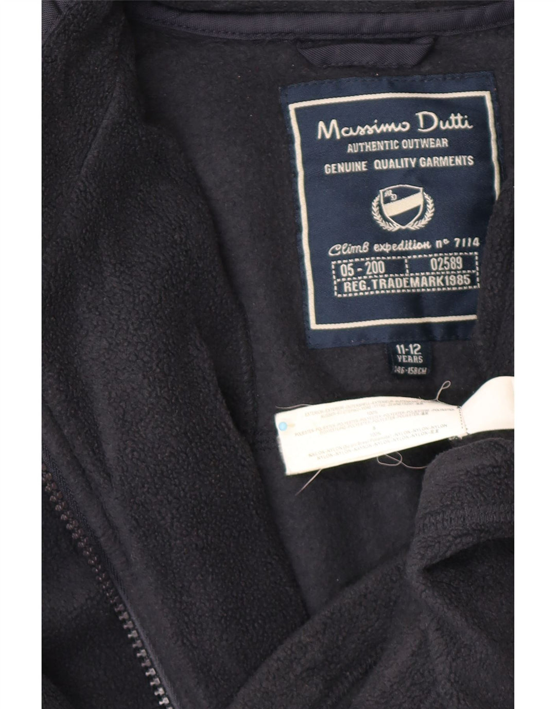Jaqueta de lã gráfica para meninos MASSIMO DUTTI 11-12 anos azul marinho poliéster