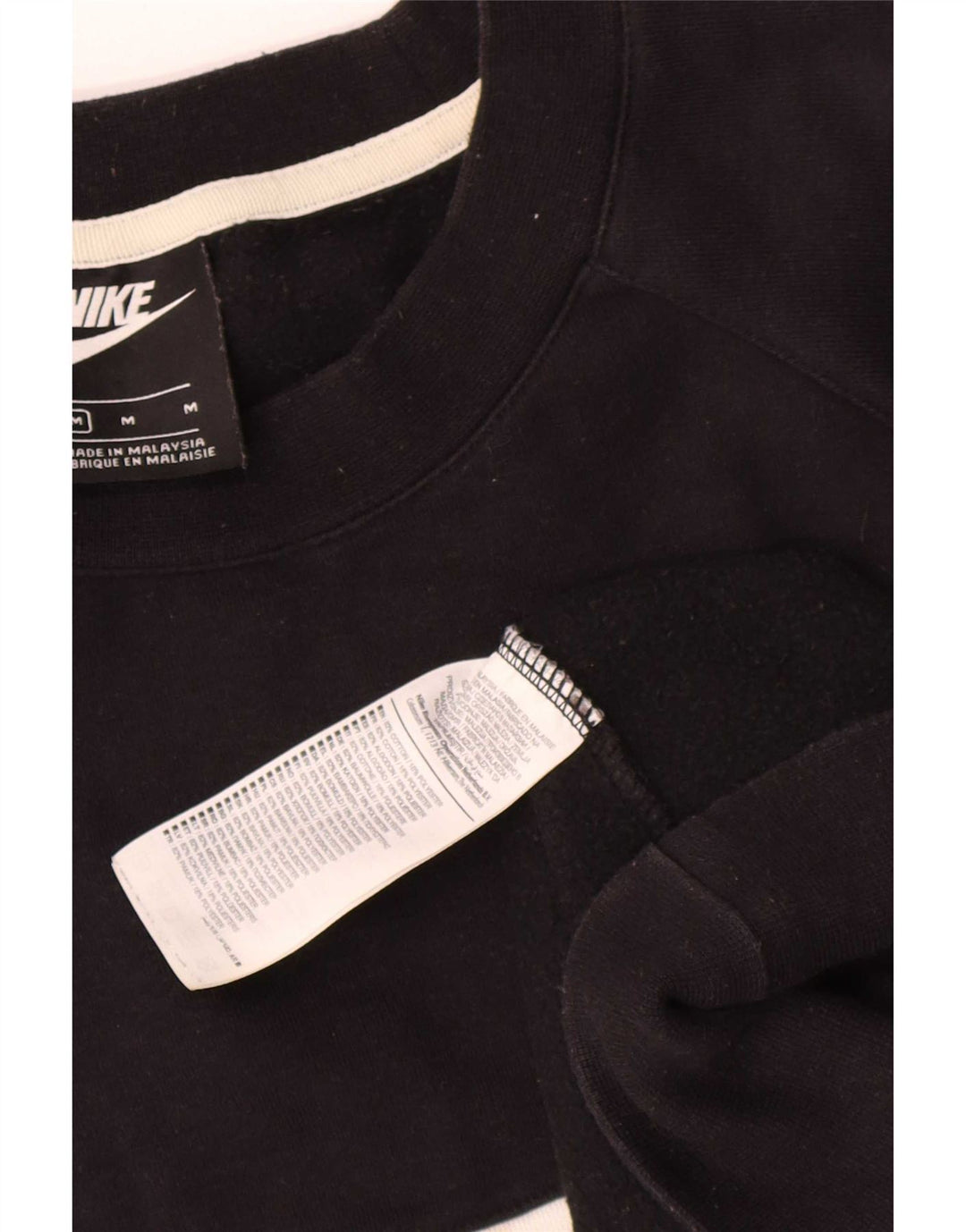 Nike masculino gráfico moletom jumper médio algodão preto