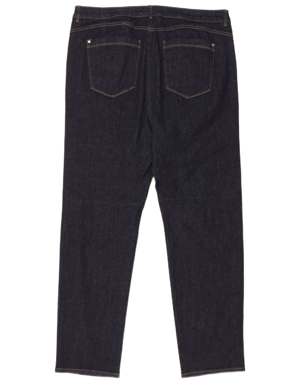 Calça Jeans Marks & Spencer Sienna Straight Feminina UK 20 2XL W38 L30 Azul Marinho