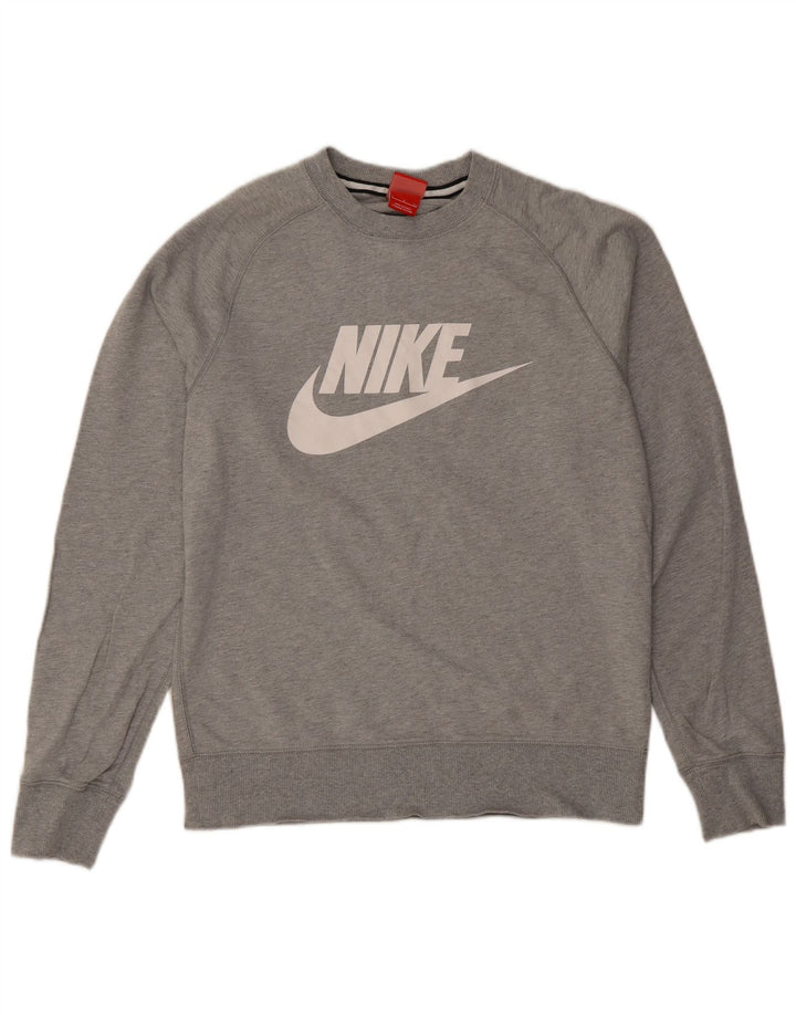Moletom gráfico masculino Nike Jumper pequeno cinza manchado