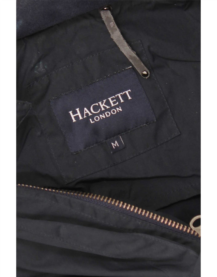 Casaco masculino Hackett com peito duplo UK 38 médio azul marinho nylon