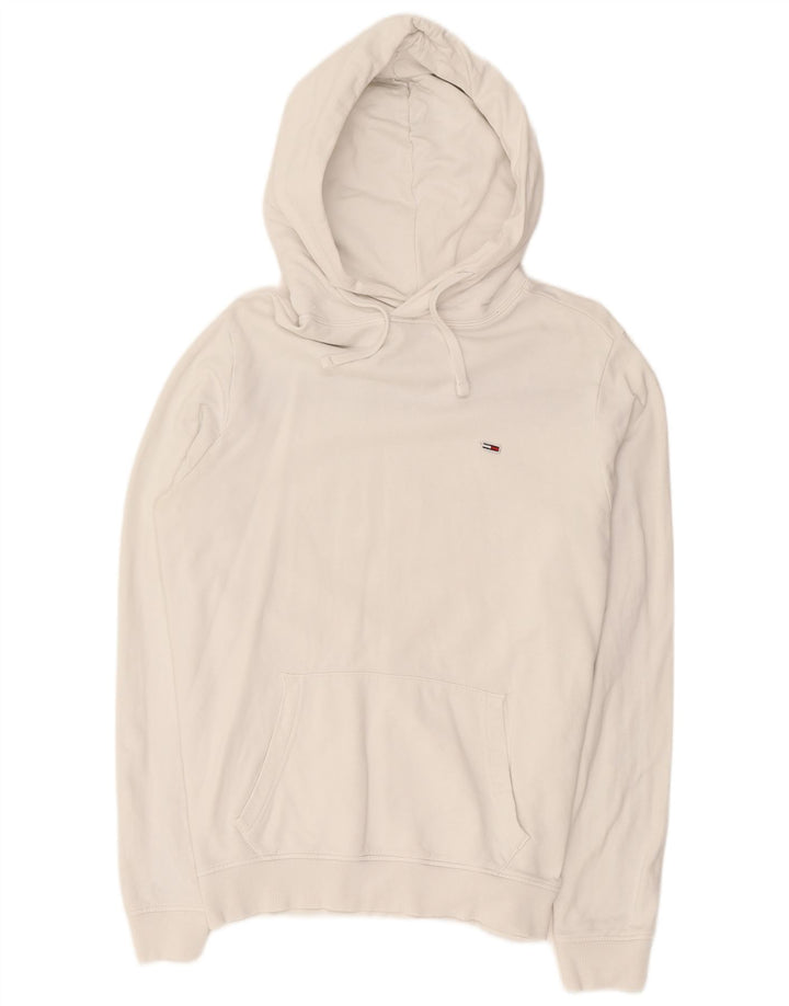 Suéter masculino com capuz gráfico TOMMY HILFIGER grande algodão branco