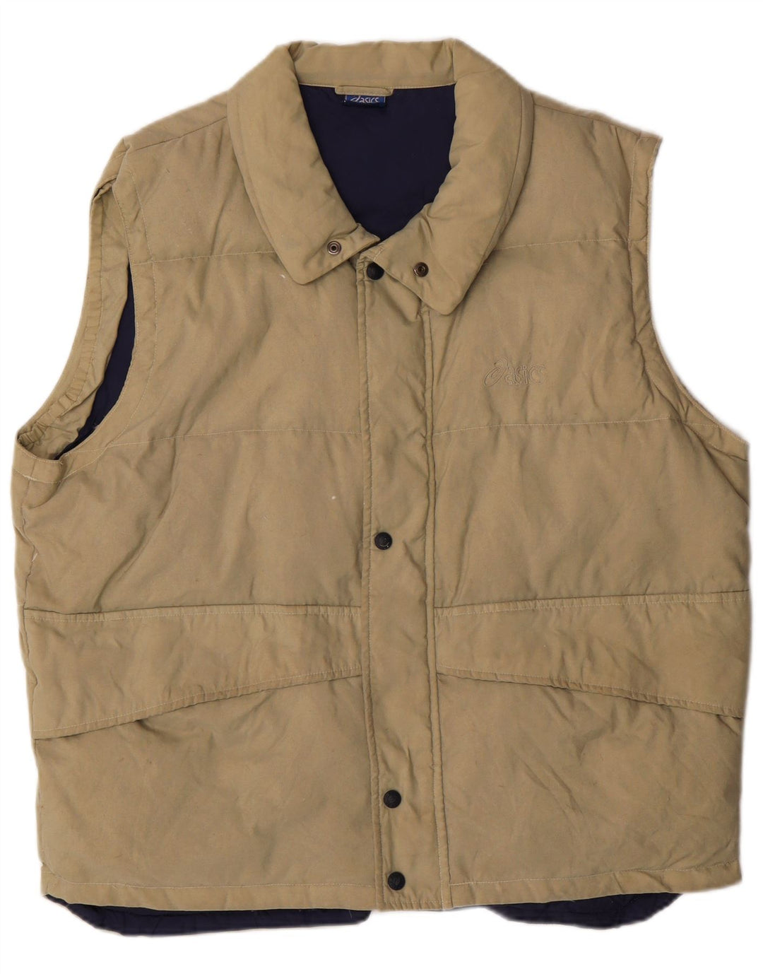 Asics Mens Padded Gilet UK 40 Grande Bege Poliamida