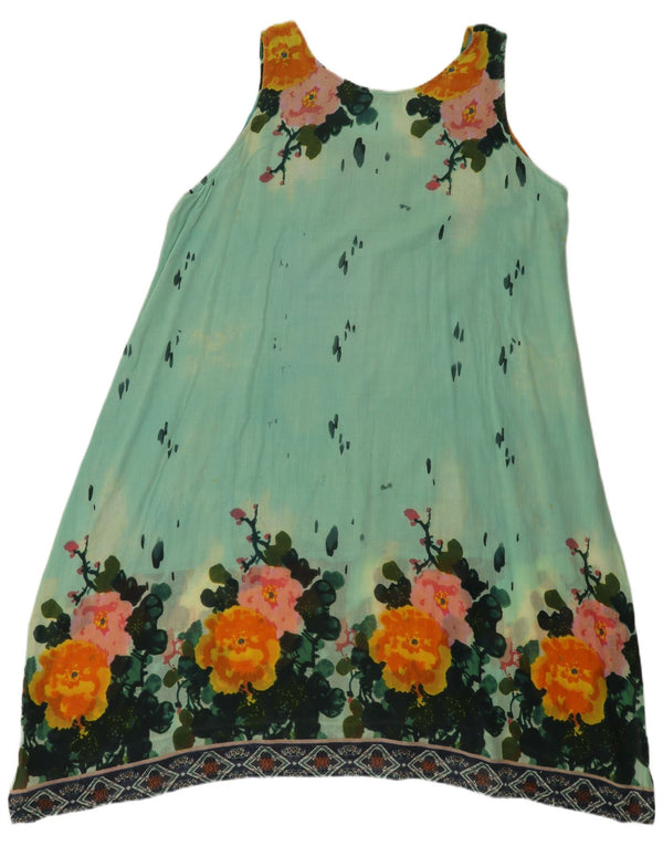 Positano by Jean Paul Vestido túnica feminino sem mangas UK 20 2XL Azul Floral