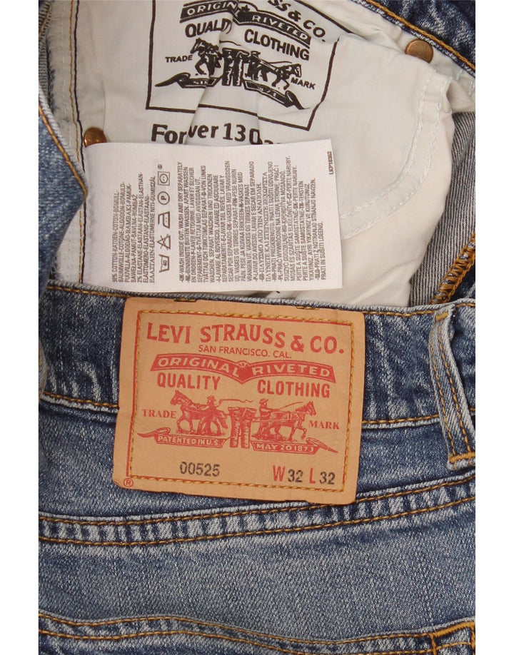 Calça jeans feminina Levi's 525 Bootcut W32 L32 azul algodão