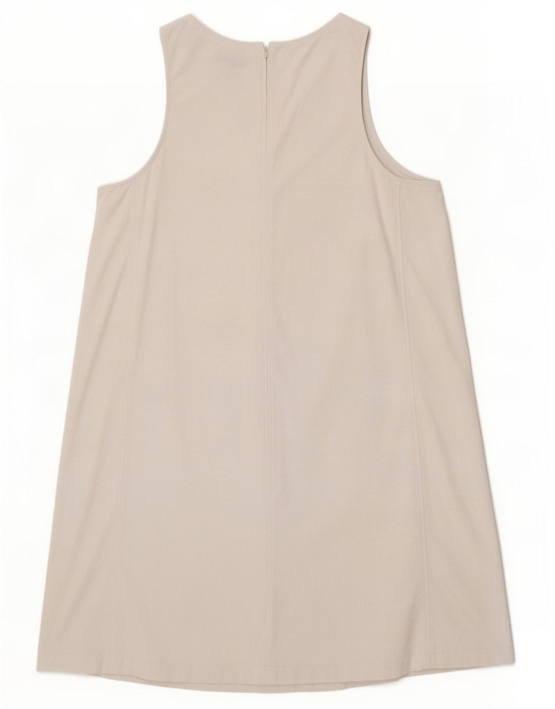 Vestido básico feminino sem mangas Marks & Spencer Reino Unido 12 linho branco médio