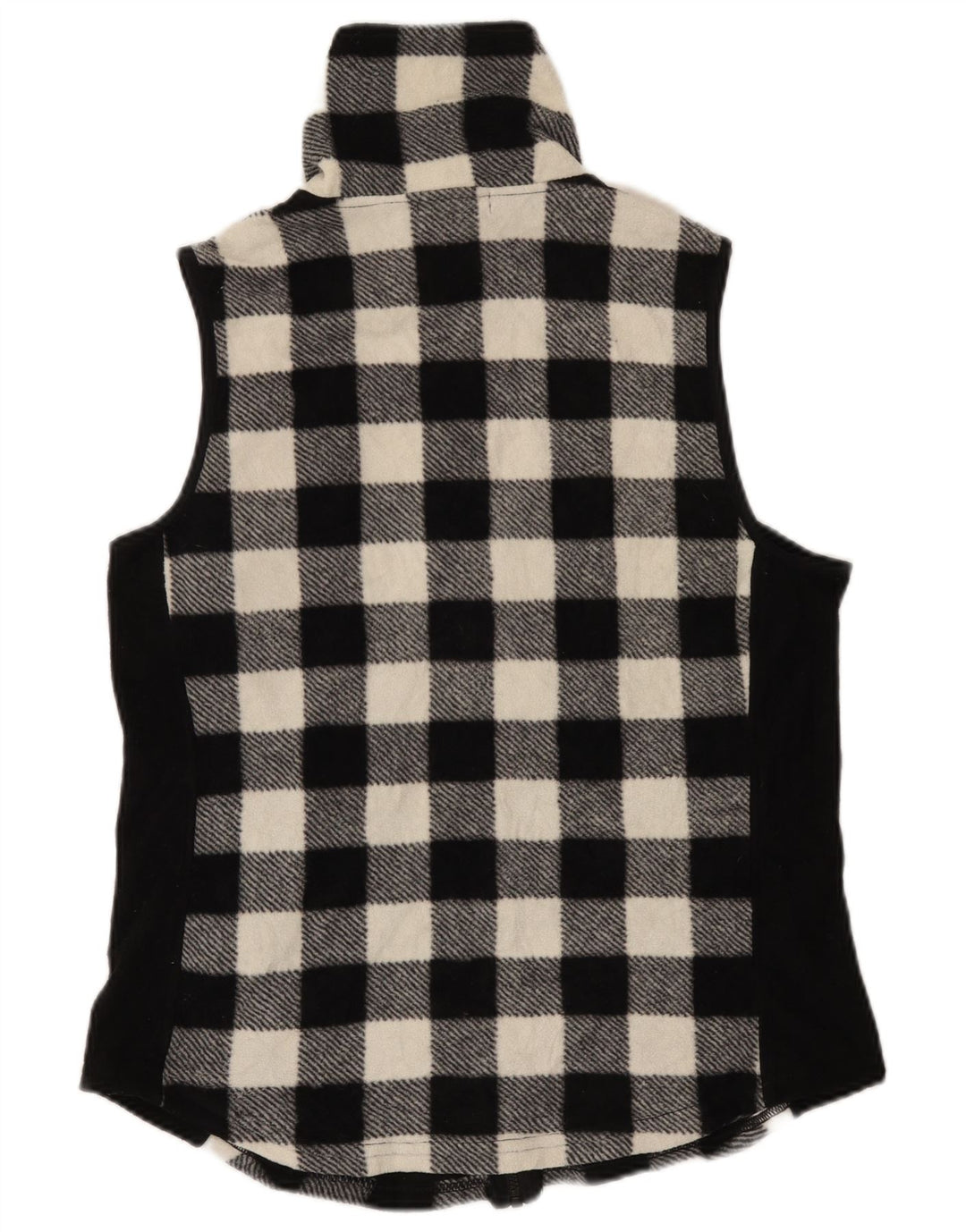 Chaps Womens Fleece Gilet UK 16 Grande Preto Gingham Poliéster