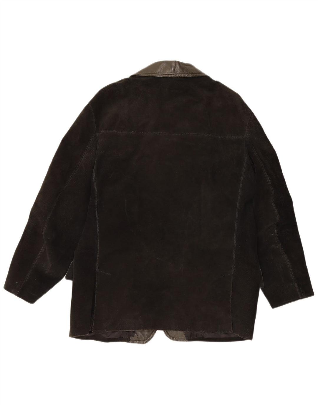 Jaqueta blazer masculina vintage de camurça com 3 botões Reino Unido 38 médio preto