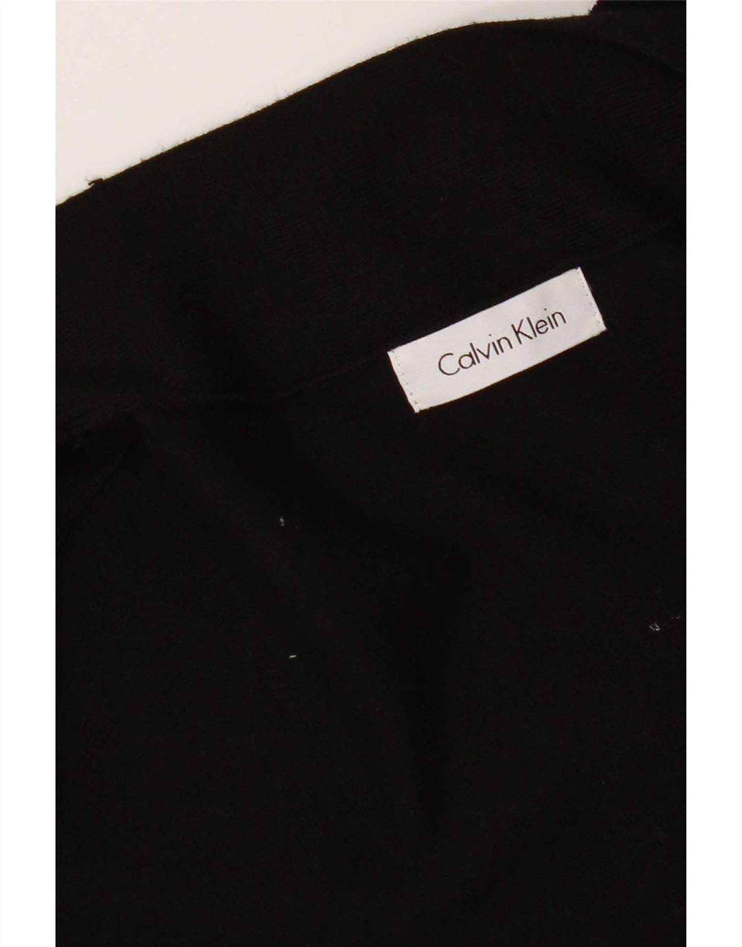 Calvin Klein Crop Top Feminino Manga Longa UK 12 Médio Preto