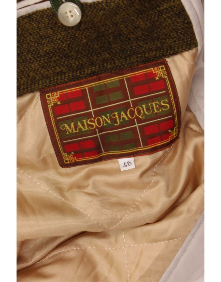 MAISON JACQUES Trench coat masculino solto IT 46 pequeno cinza