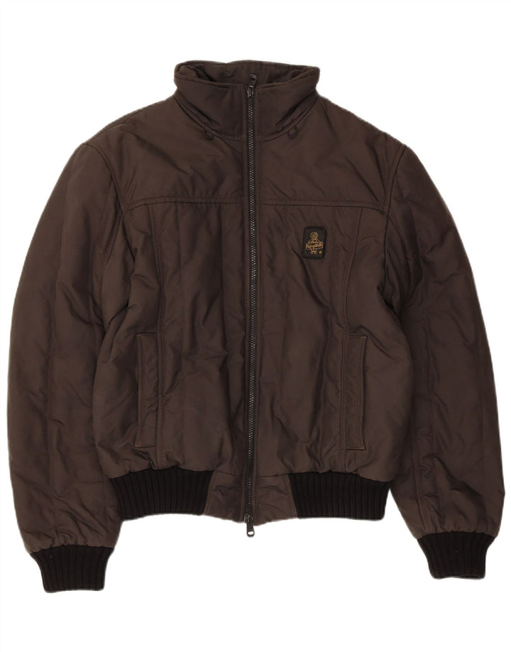Jaqueta bomber masculina Refrigiwear UK 40 grande marrom nylon
