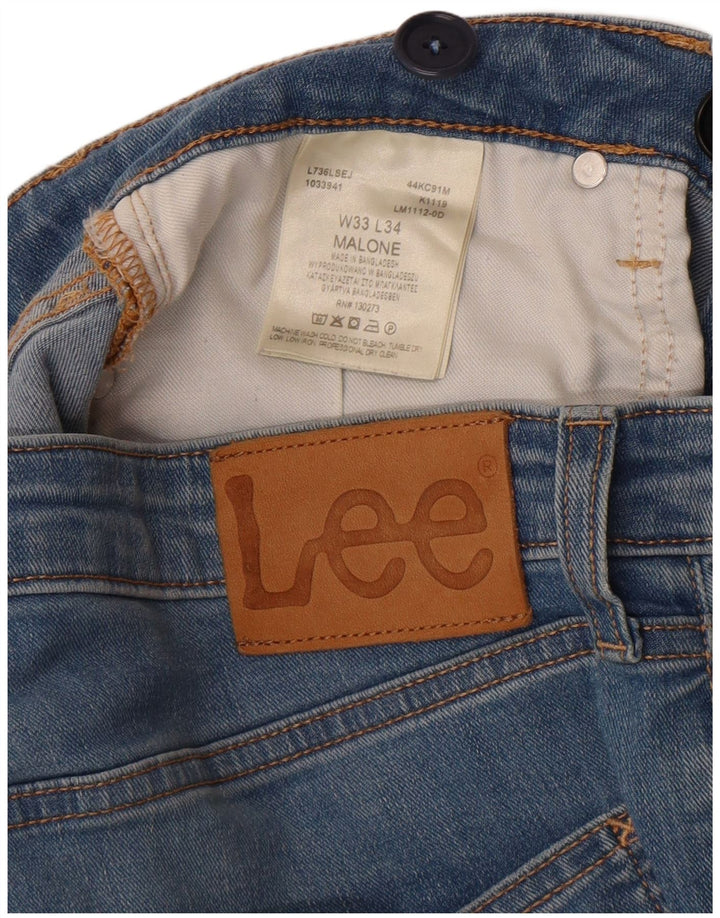 Lee Womens Malone Skinny Jeans W33 L28 Azul Algodão
