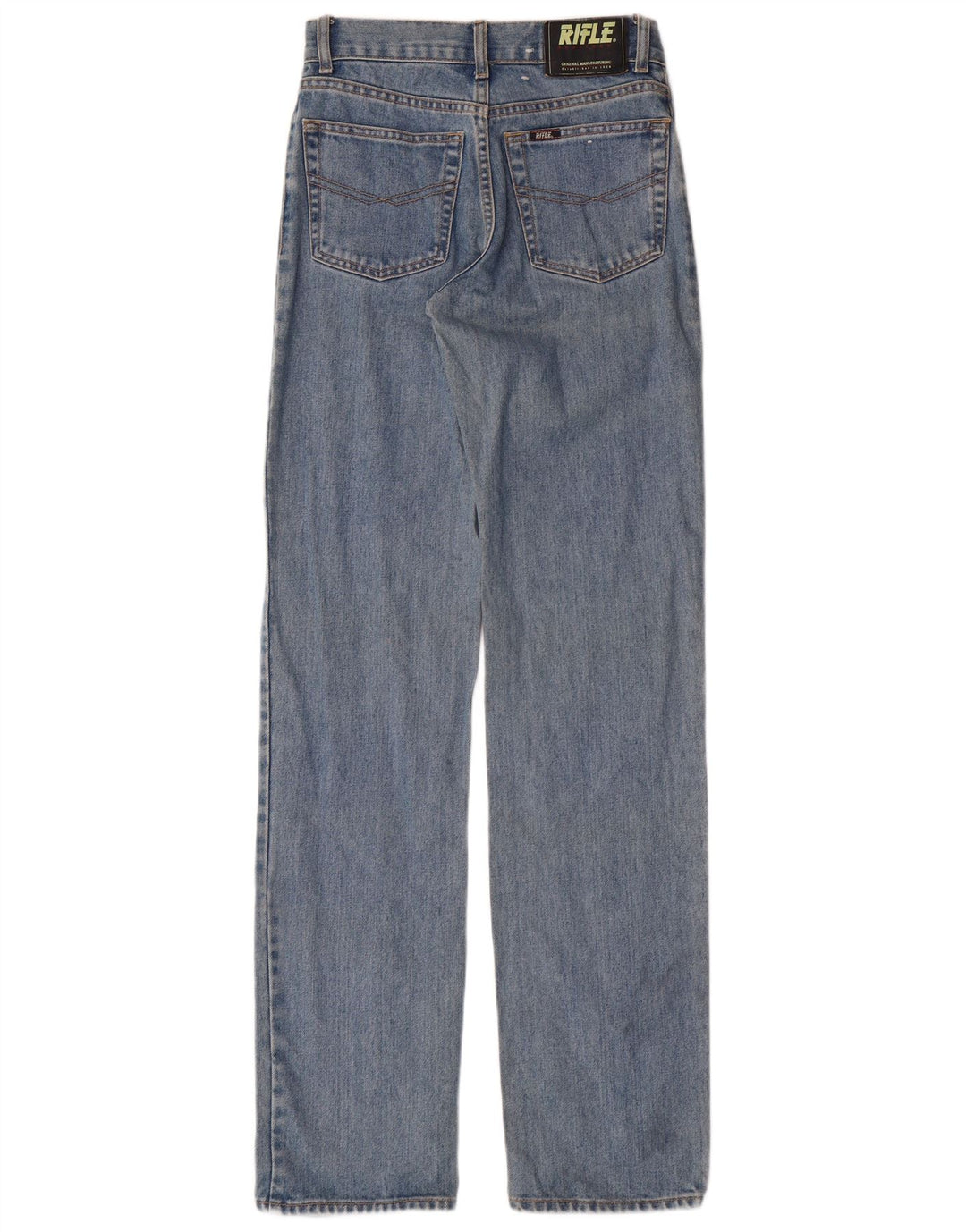 RIFLE Jeans retos femininos W29 L34 algodão azul