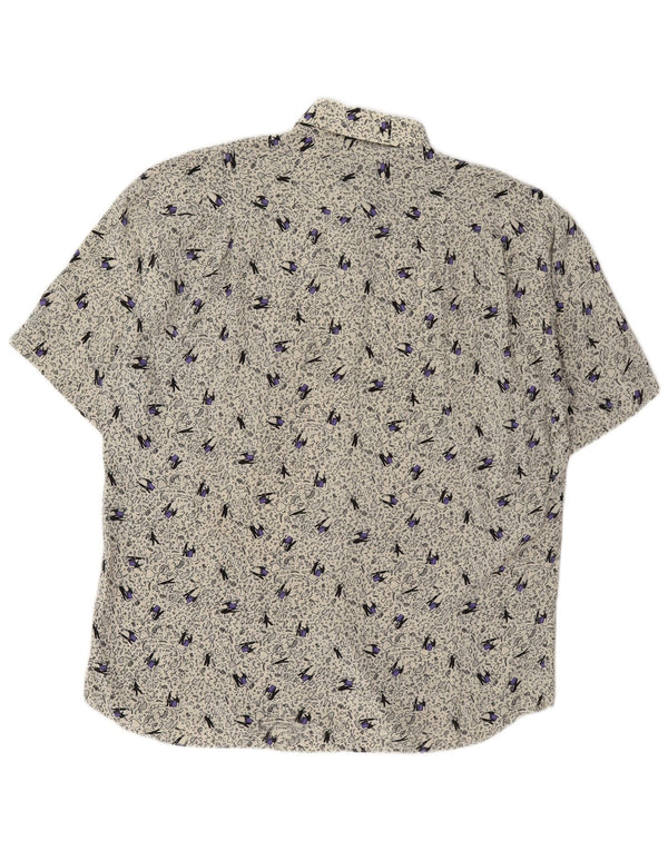 Carrel Mens Abstract Pattern Shirt Medium Beige
