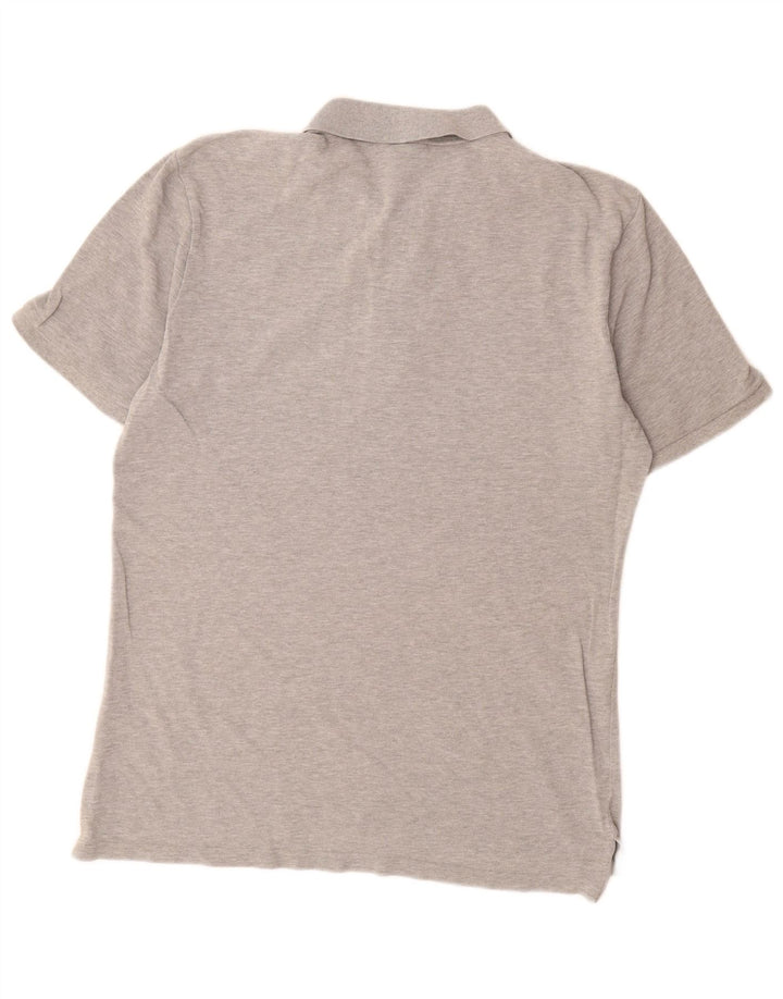 Camisa polo masculina Nike médio cinza manchado de algodão
