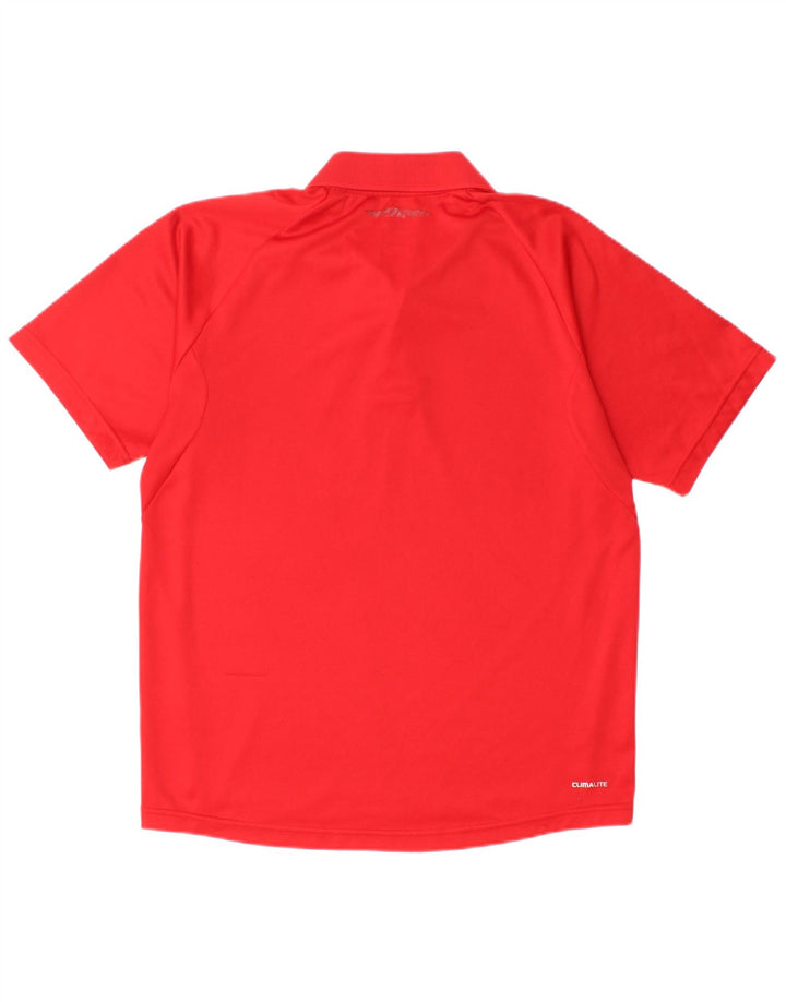 Camisa Polo Adidas Masculina Climalite Média Vermelha