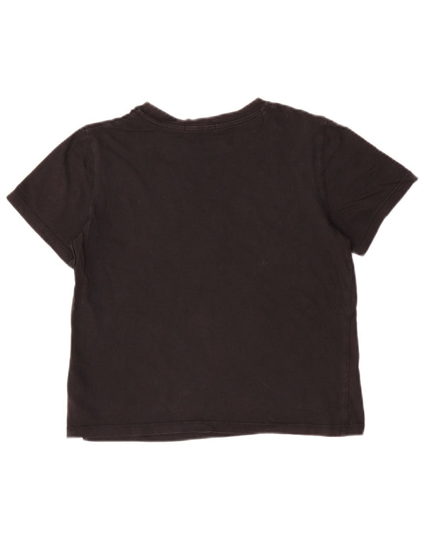 Calvin Klein Jeans Camiseta Feminina Crop Graphic Top US 10 Grande Algodão Preto