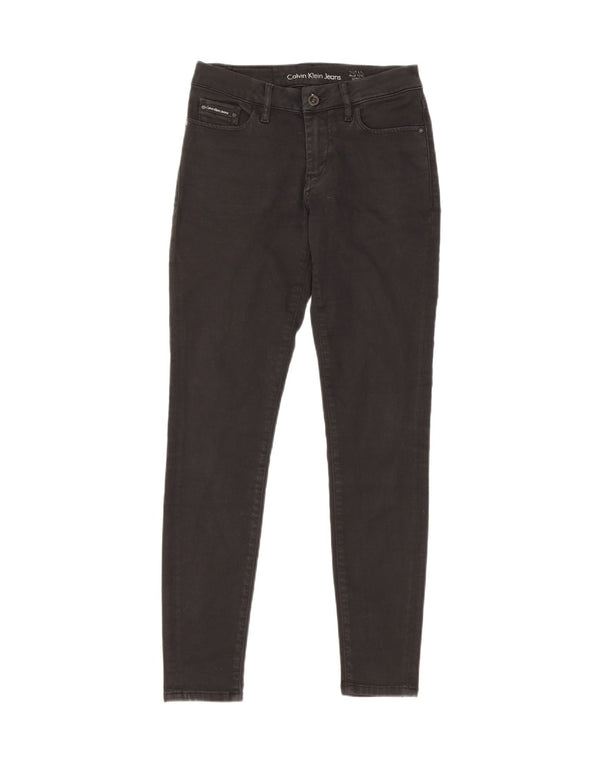 Calça Jeans Skinny Calvin Klein Feminina Cintura Média W25 L30 Algodão Preto