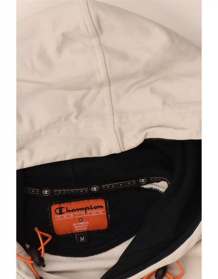 CHAMPION Suéter com capuz gráfico masculino médio off white