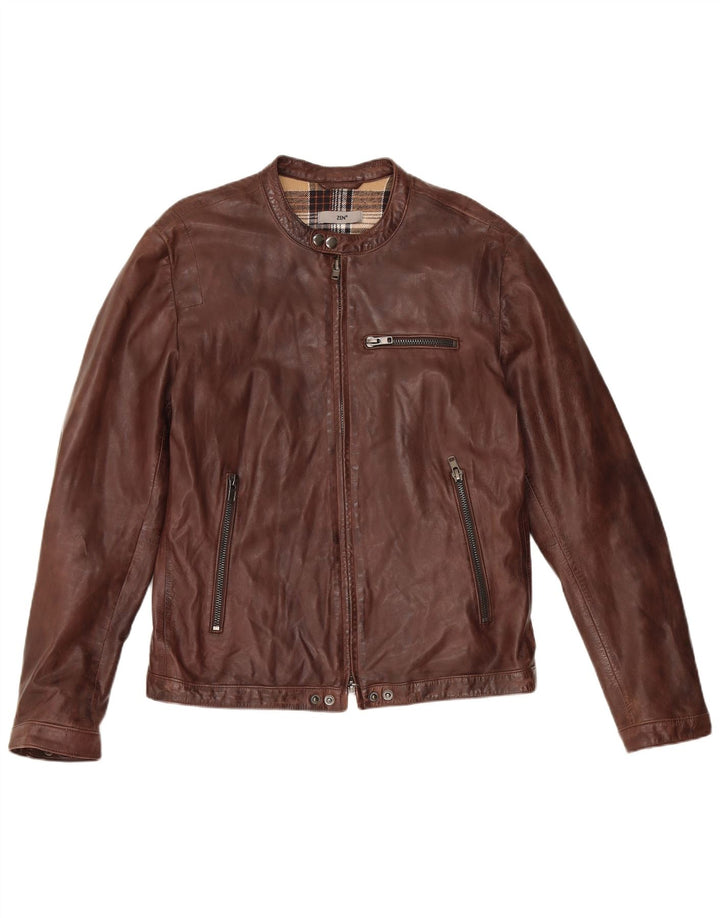 Jaqueta Zen feminina de couro Racer IT 52 2XL couro marrom
