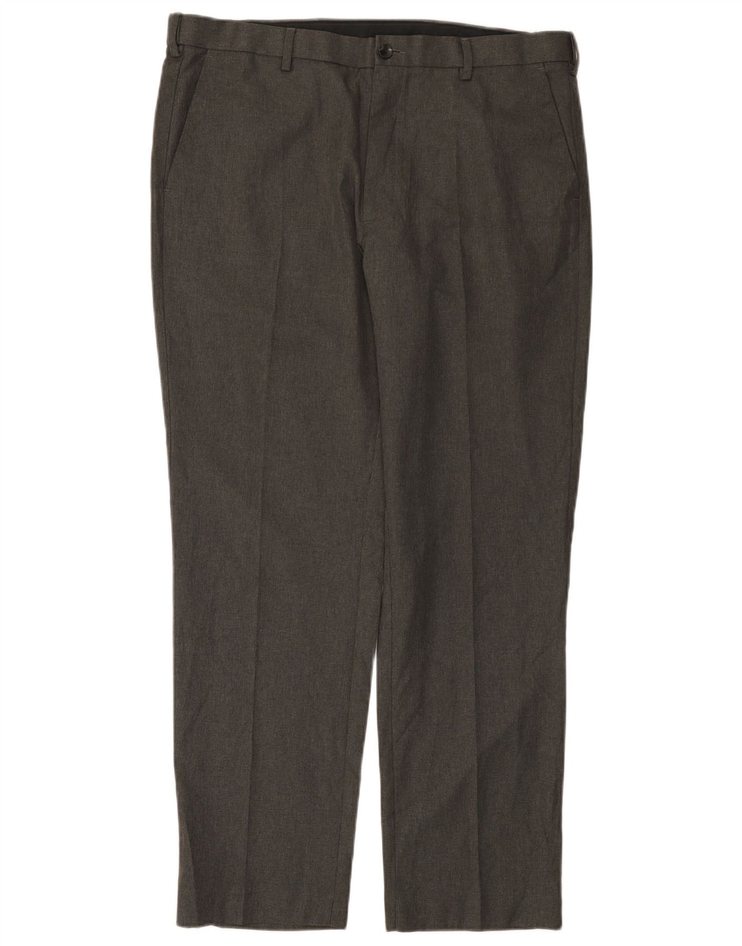 Calça masculina Marks & Spencer reta regular fit W38 L31 cinza