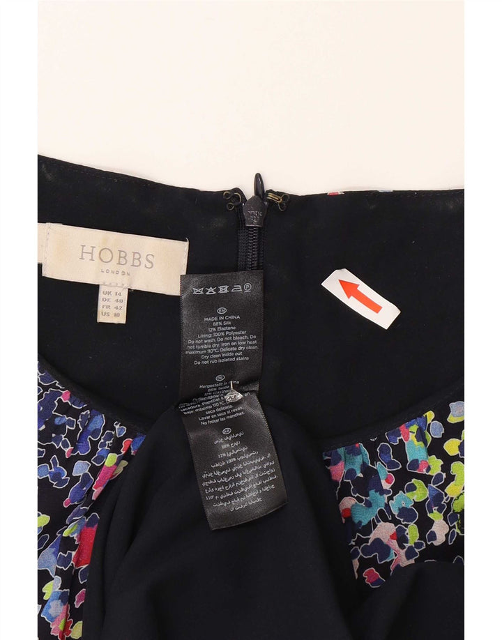 Hobbs Womens Regular Sheath Dress UK 14 Medium Multicoloured Flecked Silk