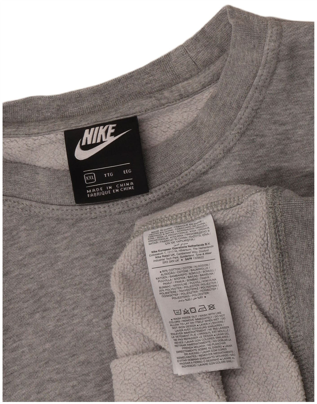 Moletom masculino Nike Jumper 2XL algodão cinza