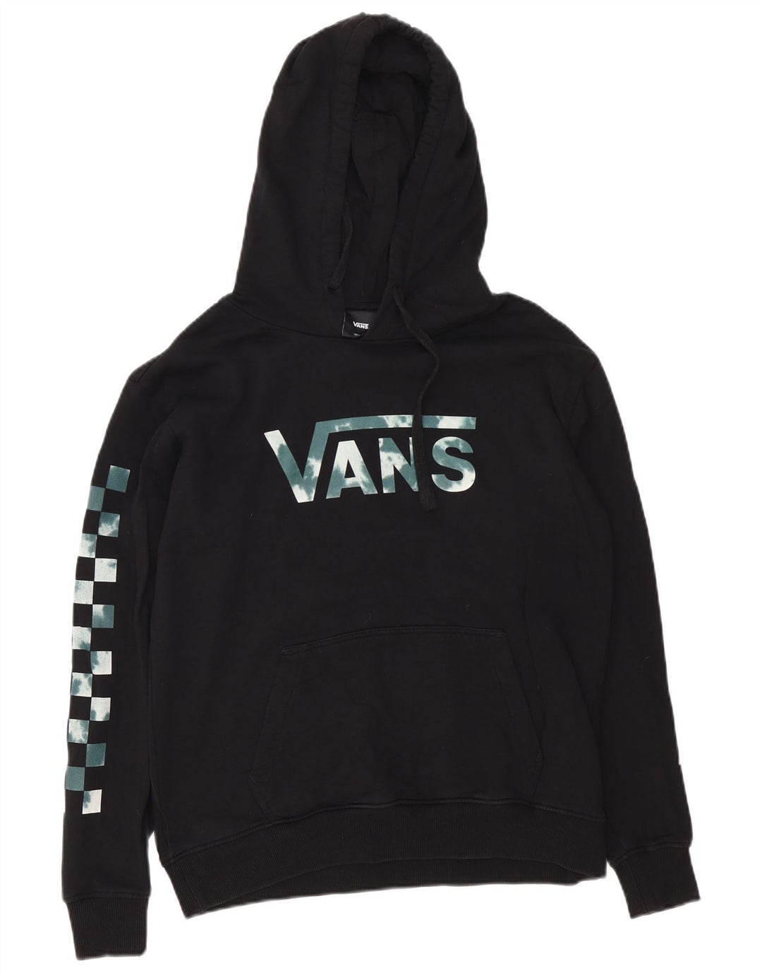 Vans masculino gráfico moletom com capuz médio algodão preto