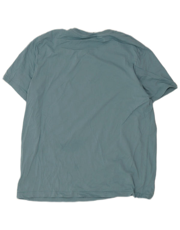 Camiseta gráfica masculina Nike Top 2XL algodão azul