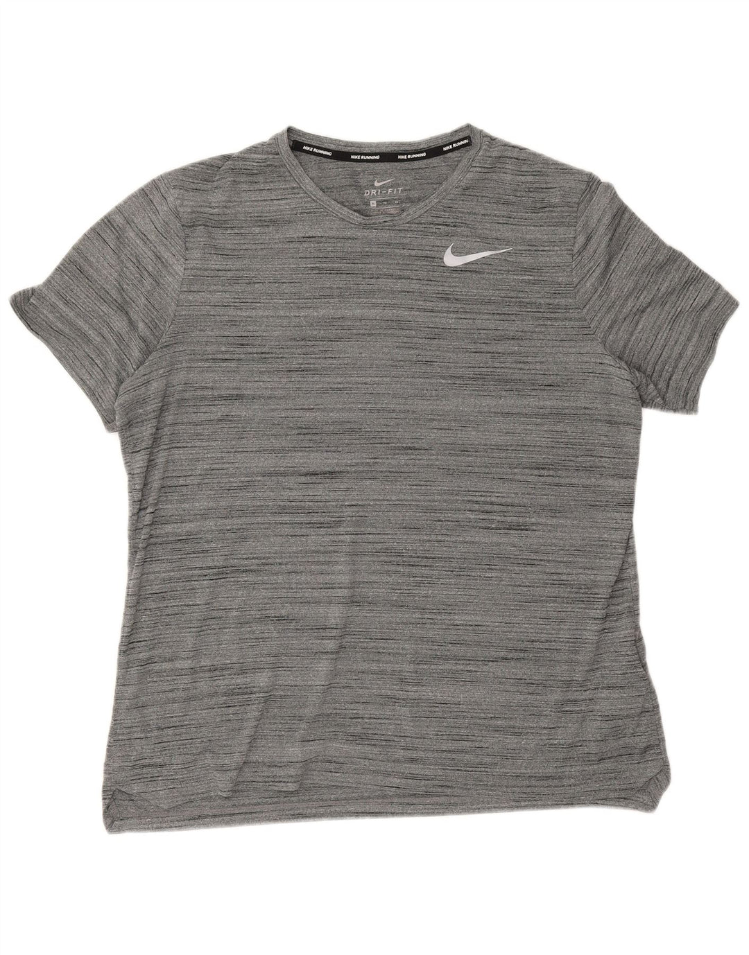 Camiseta masculina Nike Dri Fit Top XL cinza manchado de poliéster
