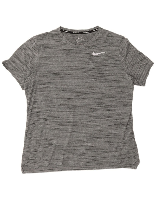 Camiseta masculina Nike Dri Fit Top XL cinza manchado de poliéster
