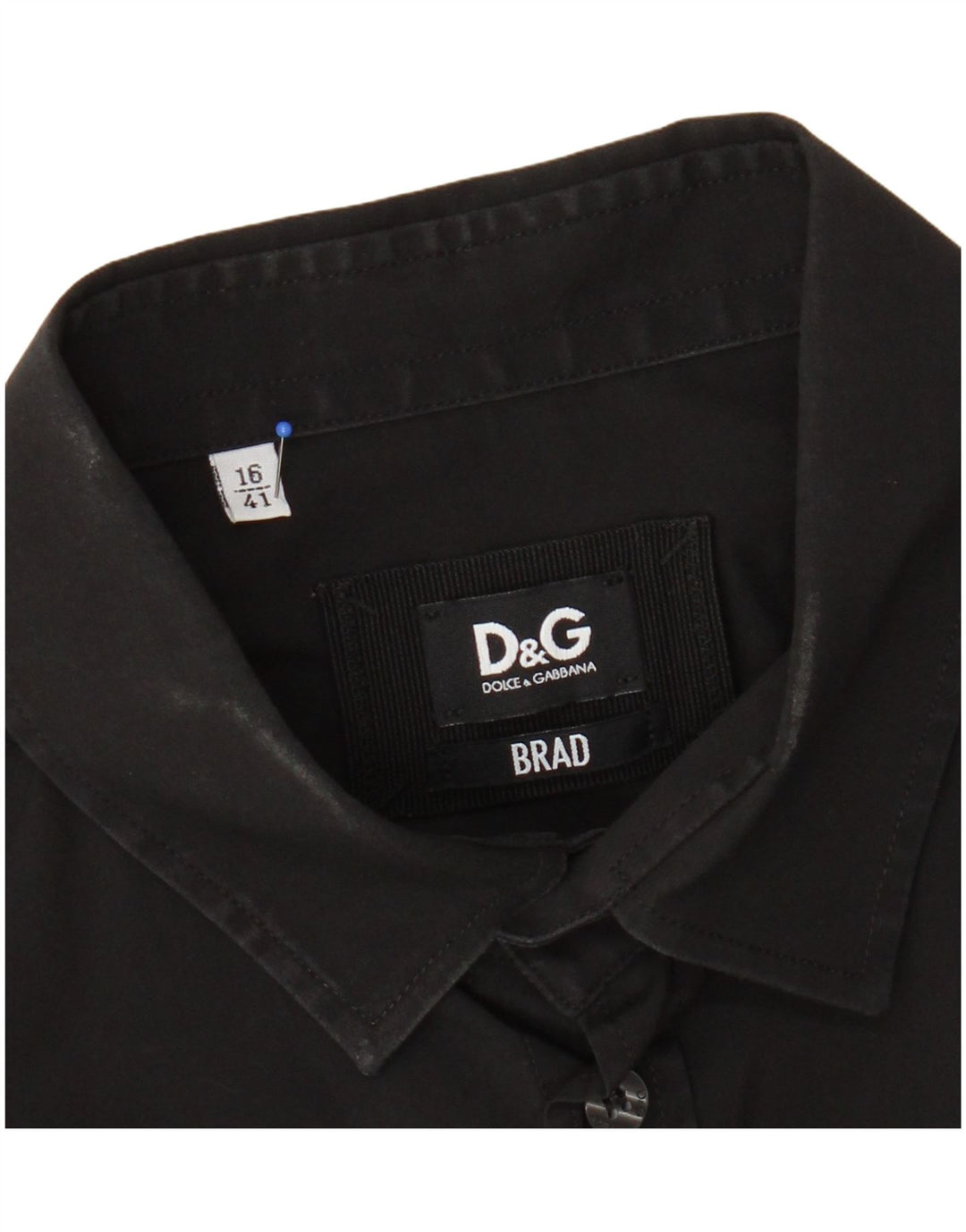 Camisa masculina DOLCE & GABBANA tamanho 16 41 grande algodão preto