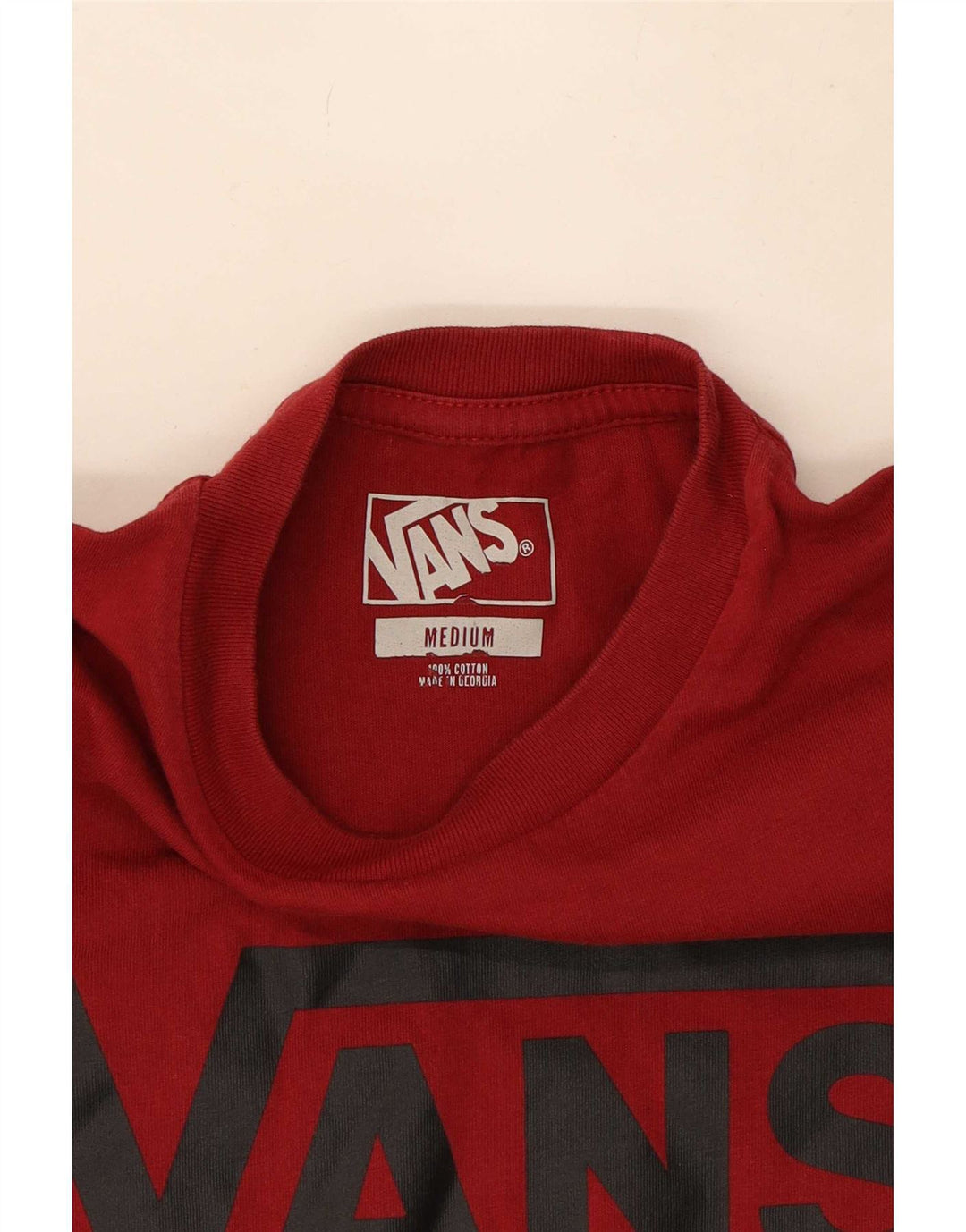 Camiseta Vans Boys Graphic Top 10-11 Anos Médio Algodão Vermelho