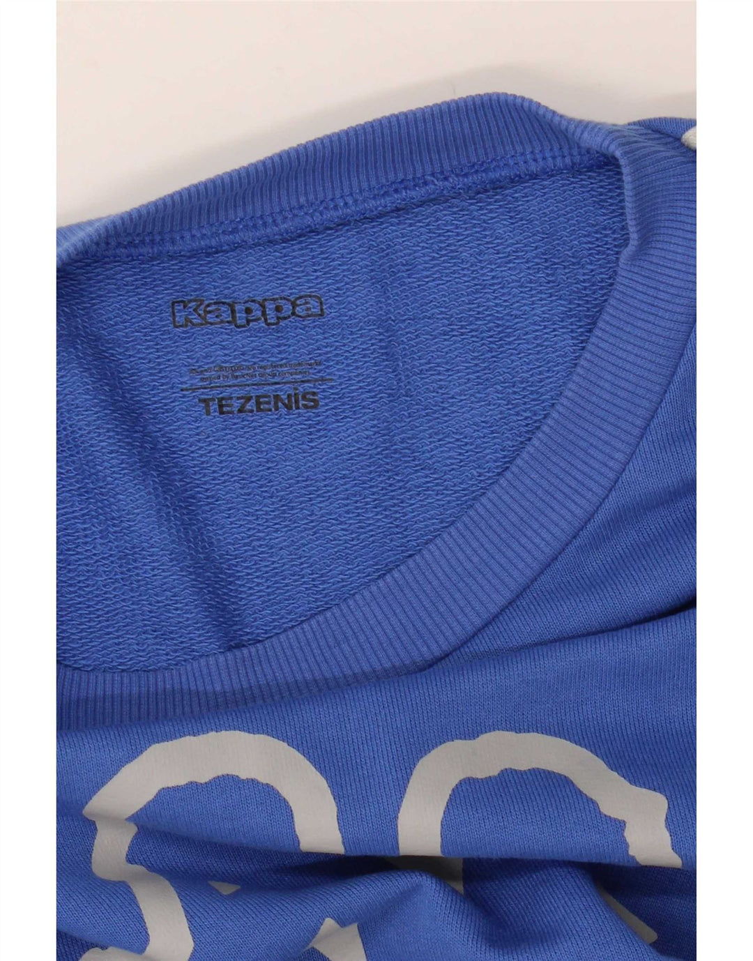 Kappa feminino Tezenis Crop Graphic moletom jumper UK 12 médio azul